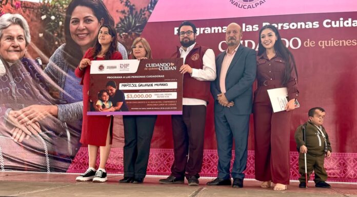 Naucalpan entrega primeros apoyos económicos a más de 2 mil personas cuidadoras