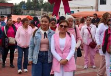 Blanca Osorio encabeza caminata contra el cáncer de mama y jornada de salud en Acolman