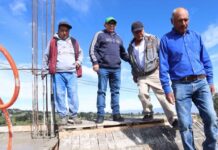 Manuel Vilchis visita Santa María del Monte para supervisar obras comunitarias en Zinacantepec