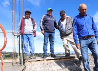 Manuel Vilchis visita Santa María del Monte para supervisar obras comunitarias en Zinacantepec