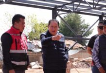 Supervisa Mario Santana avances del nuevo Auditorio Municipal de Villa Victoria