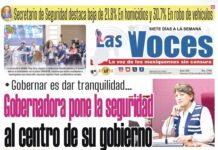 Gobernar es dar tranquilidad…Gobernadora pone la seguridad al centro de su gobierno