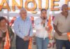 Marlén Nieto encabeza inicio de obra de empedrado en El Platanar