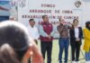 Impulsa Guadalupe Franco rehabilitación de espacio deportivo en Dongú